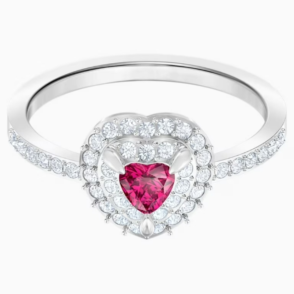🛑SWAROVSKI Pink Heart Ring 5446300
